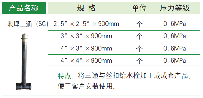 地埋三通(SG)