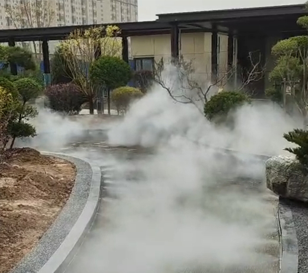 甘肃平凉 金澜湾小区喷雾造景项目