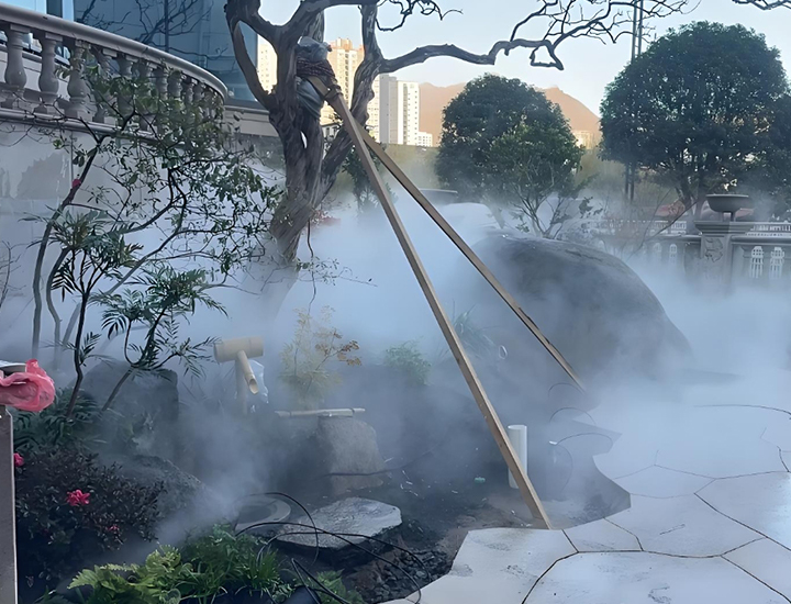 别墅花园喷雾造景降温